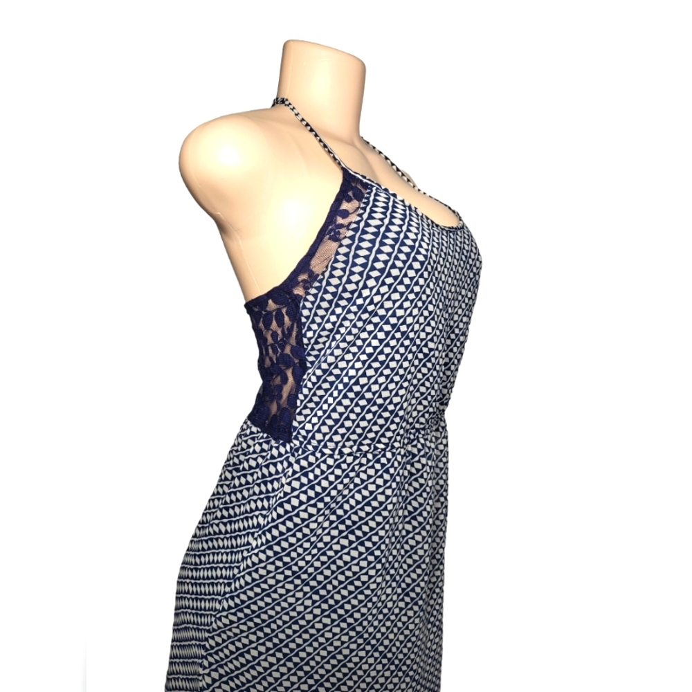 Geometric Pattern Spaghetti Strap Dress